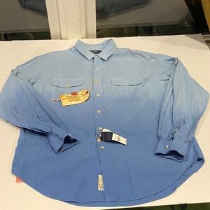 Polo by Ralph Lauren Sun -Faded light Blue Casual Button Down Shirt Size XL NWT